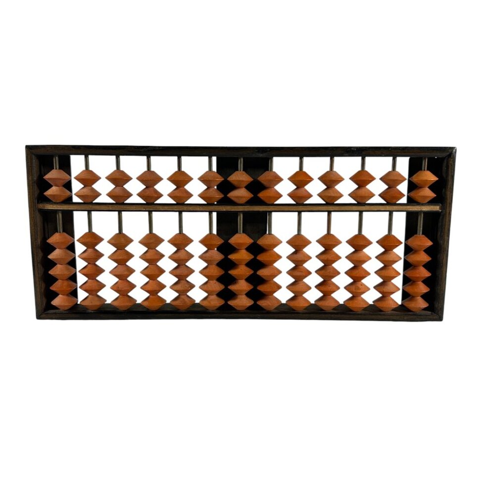 Rustic Wooden Abacus Vintage Soroban Counting Tool Primitive Decor
